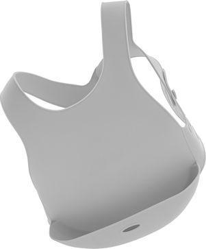 Actual product image Minikoioi Silicone bib with pocket, gray