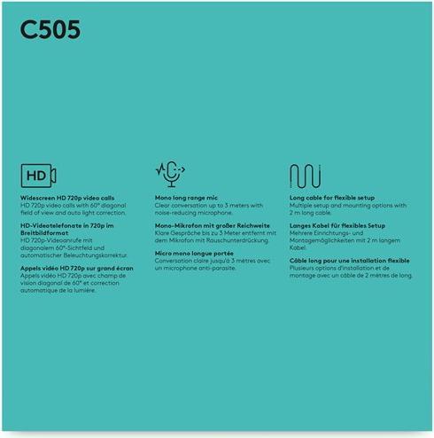 Produktbild Logitech C505 (0.90 Mpx)