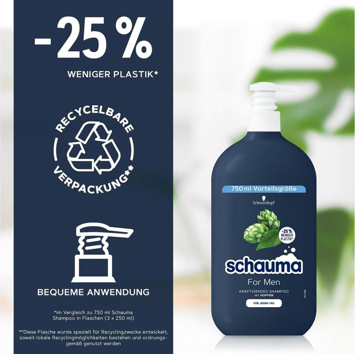 Actual product image Schauma For Men (750 ml, Liquid shampoo)