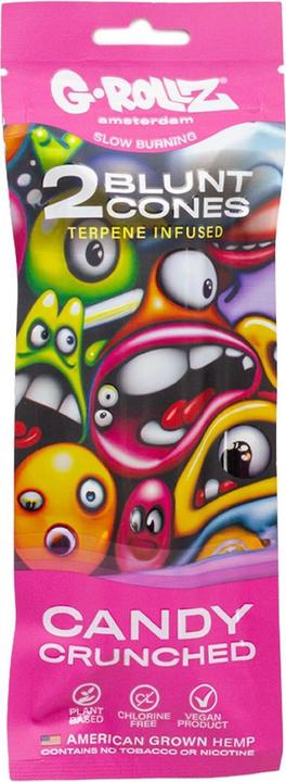 G-Rollz Prerolled Cones Terpene Infusion, Candy Crunched, 2 Stk