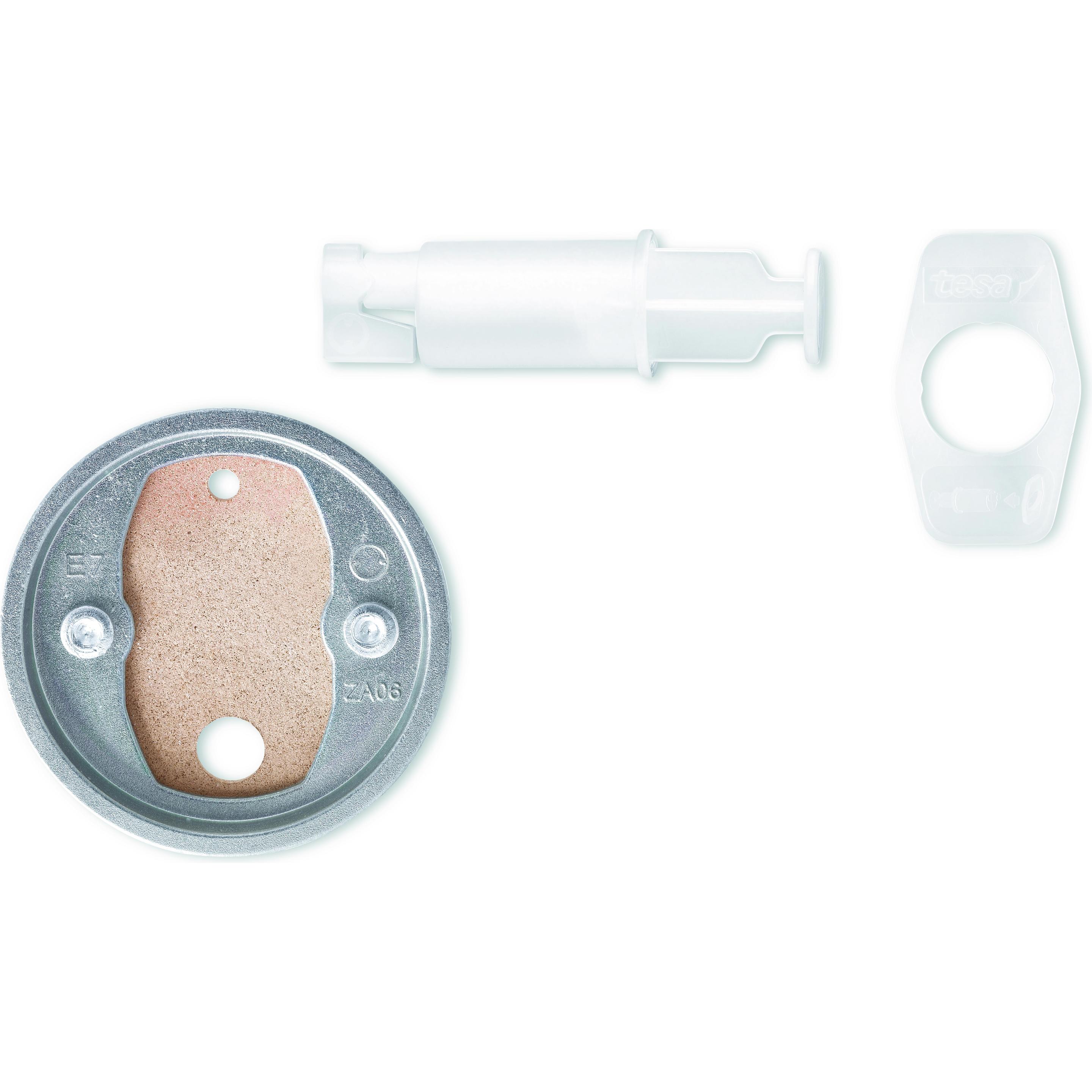 Thumbnail - tesa, Klebehaken + Klebenagel, Power.Kit Befestigungsadapter BK20, selbstklebendes Ersatzteil, 41mm Durchmesser, 8mm Höh...