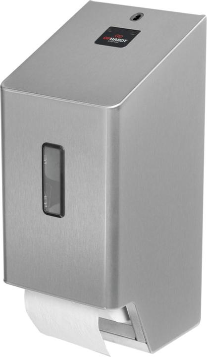Ophardt Distributore di carta igienica in acciaio inox per 2 rotoli standard