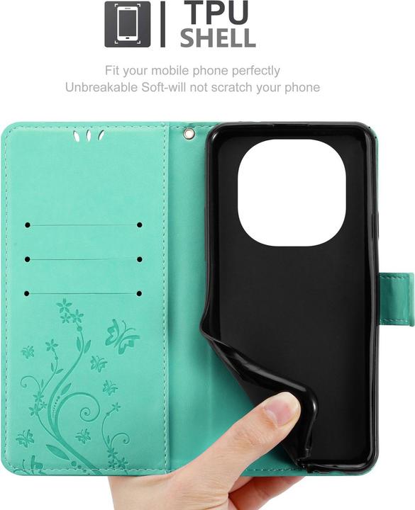 Produktbild Cadorabo Hülle für Xiaomi RedMi Note 14 Pro 5G mit Blumen Muster (Xiaomi Redmi Note 14 Pro 5G)