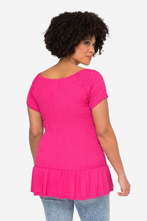 Produktbild Angel of Style Top, Slim Fit, elastisch gesmokt, Halbarm, Volant (48)
