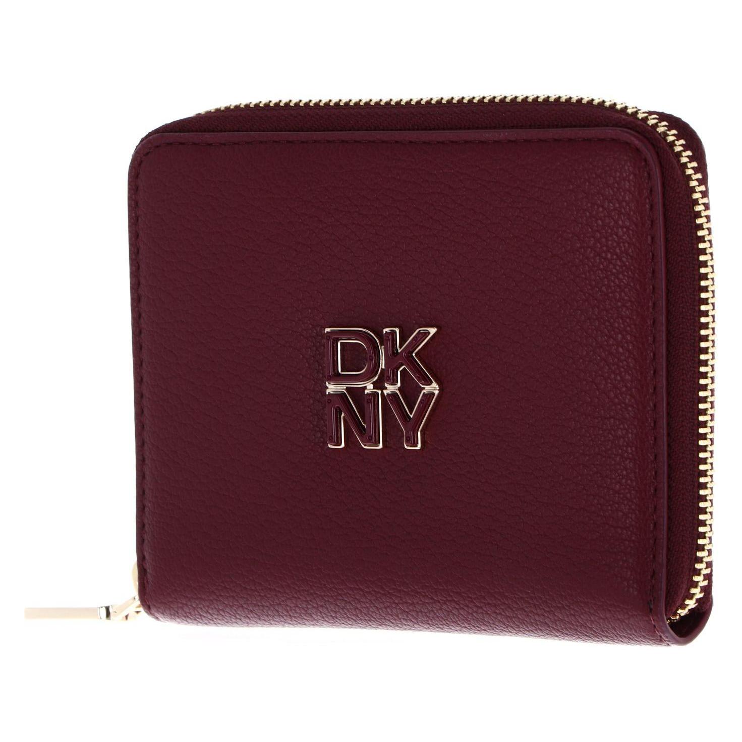 Dkny, Damen, Portemonnaie, Milan Tie Zip Around Wallet, Rot
