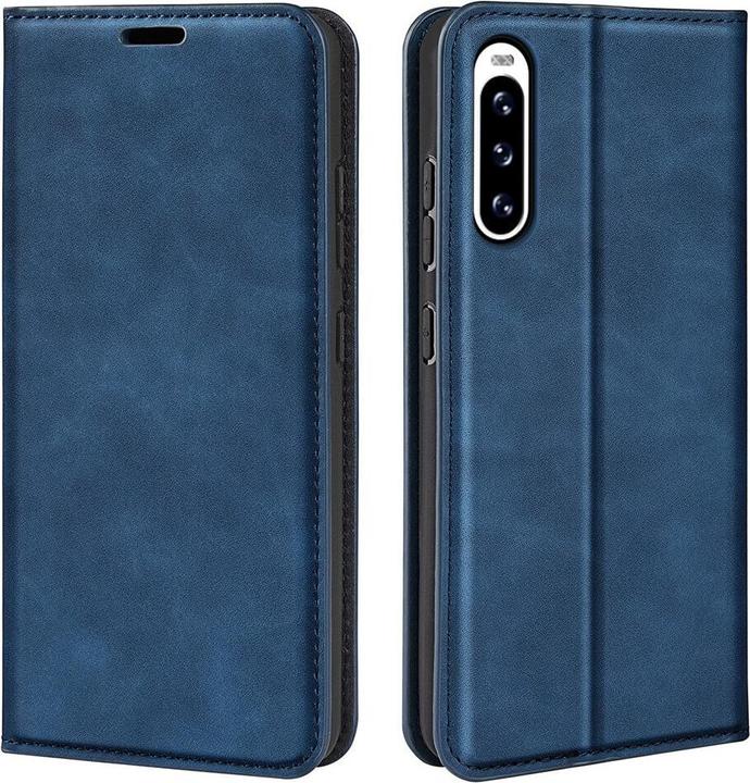 Actual product image Cover-Discount Sony Xperia 10 V - Stand Flip Case Cover blue (Sony Xperia 10 V)