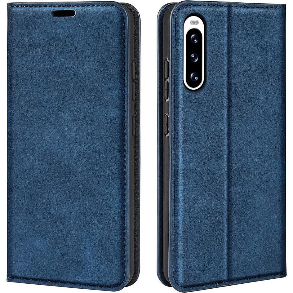 Cover-Discount Sony Xperia 10 V - Stand Flip Case Hülle blau (Sony Xperia 10 V), Smartphone Hülle, Blau