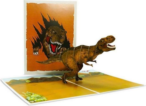 Produktbild MU Classic 3D Pop-Up Grusskarte T-Rex (1 Stk.)