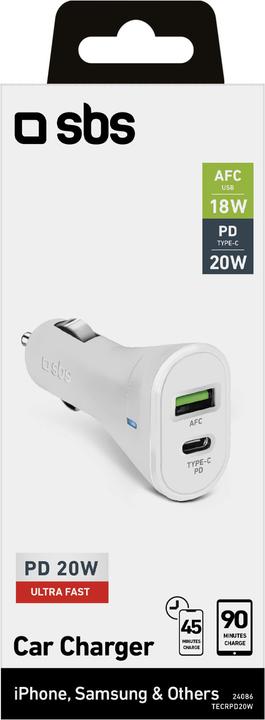 Actual product image SBS 20W car charger
