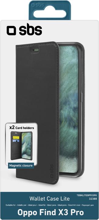 Image du produit SBS Book Wallet Lite Oppo Find X3 Pro, noir (Oppo Find X3 Pro)