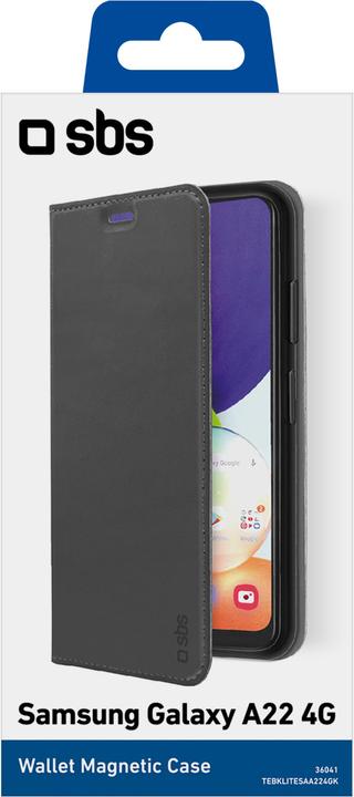 Actual product image SBS TEBKLITESAA224GK Mobile Phone Protective Case 16.3 cm (6.4" ) Folio Black (Samsung Galaxy A22)
