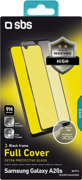 Actual product image SBS Full Cover Glass Screen Protector for Samsung Galaxy A20s (1 Piece, Samsung Galaxy A20s)