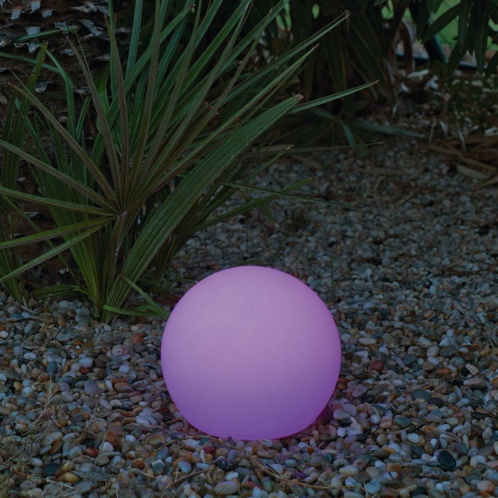 Produktbild Newgarden BULY 20 LED Solar Kugelleuchte, runde Gartenleuchte 20cm Innen & Aussen IP65 (IP65)