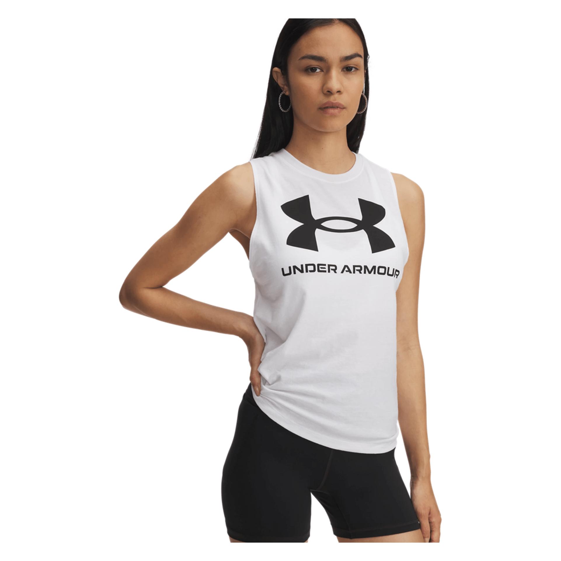 Under Armour, Damen, Sportshirt, Logo Tank (L), Weiss, L