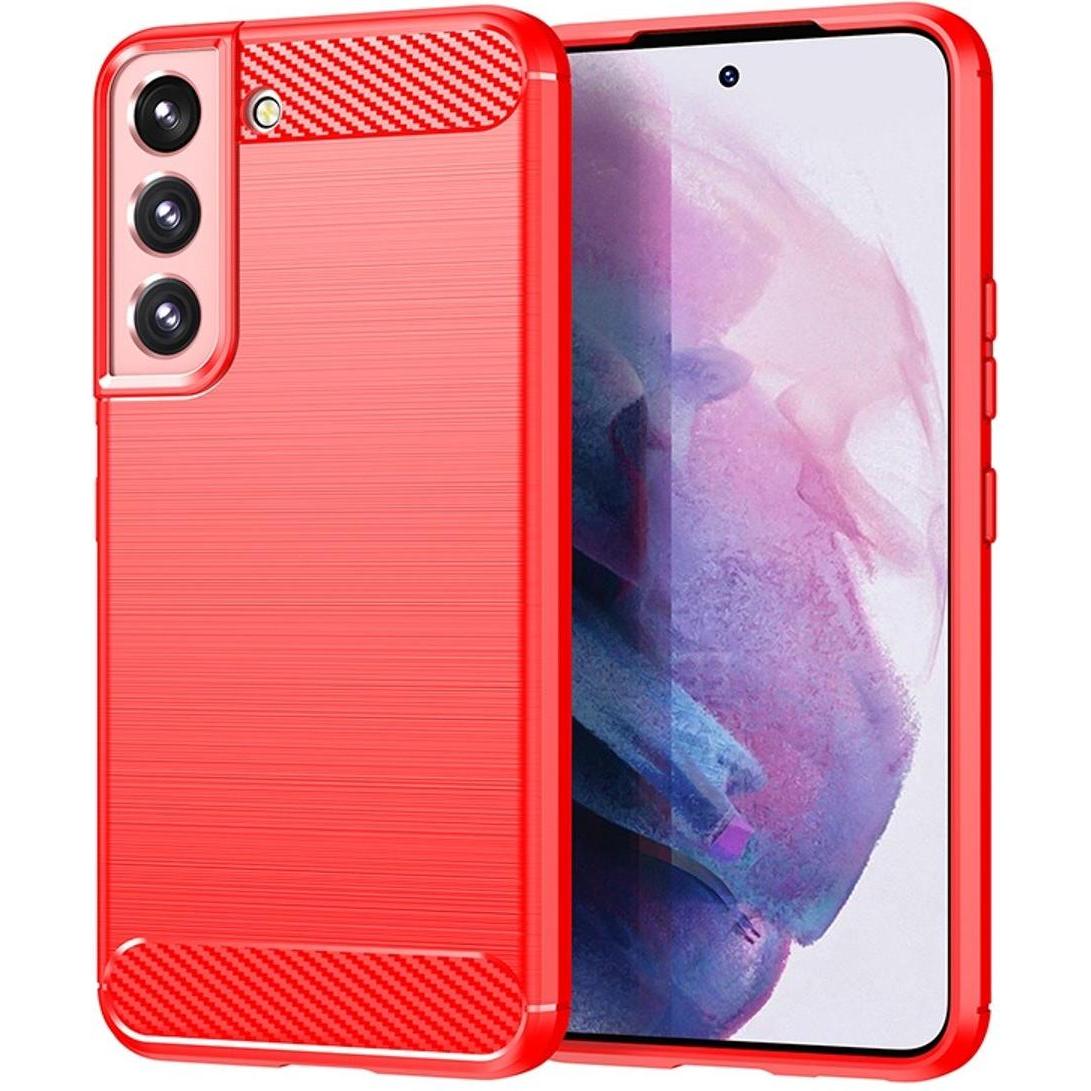 König Design Hülle Handy Schutz für Xiaomi Sony Samsung Case Cover Bumper Carbon Optik Etuis (Samsung Galaxy S22+), Smar...
