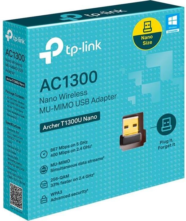 Actual product image TP-Link AC1300 Nano Wi-Fi USB Adapter (USB 2.0)