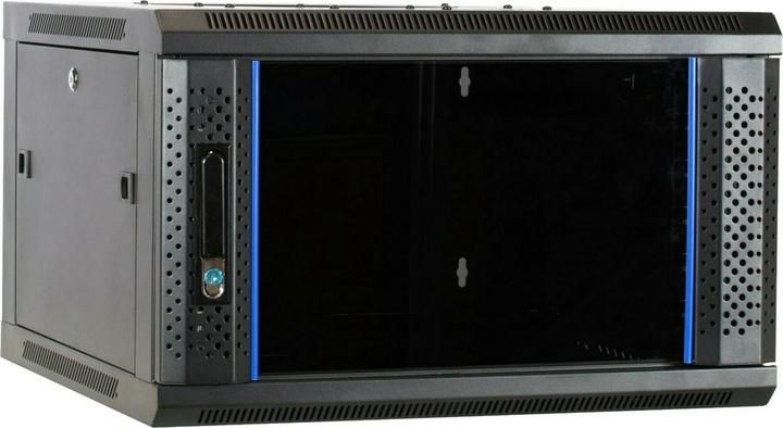 Dsit 6 HE Serverschrank, Wandgehäuse, mit Glastür (BxTxH) 600 x 600 x 368mm (6 HE, 19 Zoll Rack)