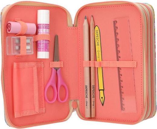Produktbild Magni DEPESCHE TOPModel Federtasche 3fach GIRLPOWER mit Anhänger gefüllt