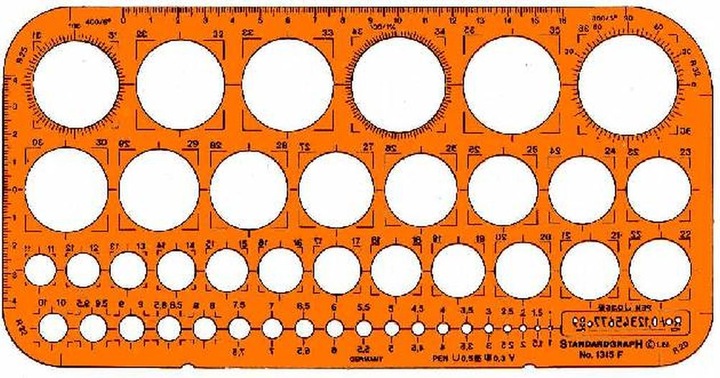 Actual product image Circle template (260 mm)