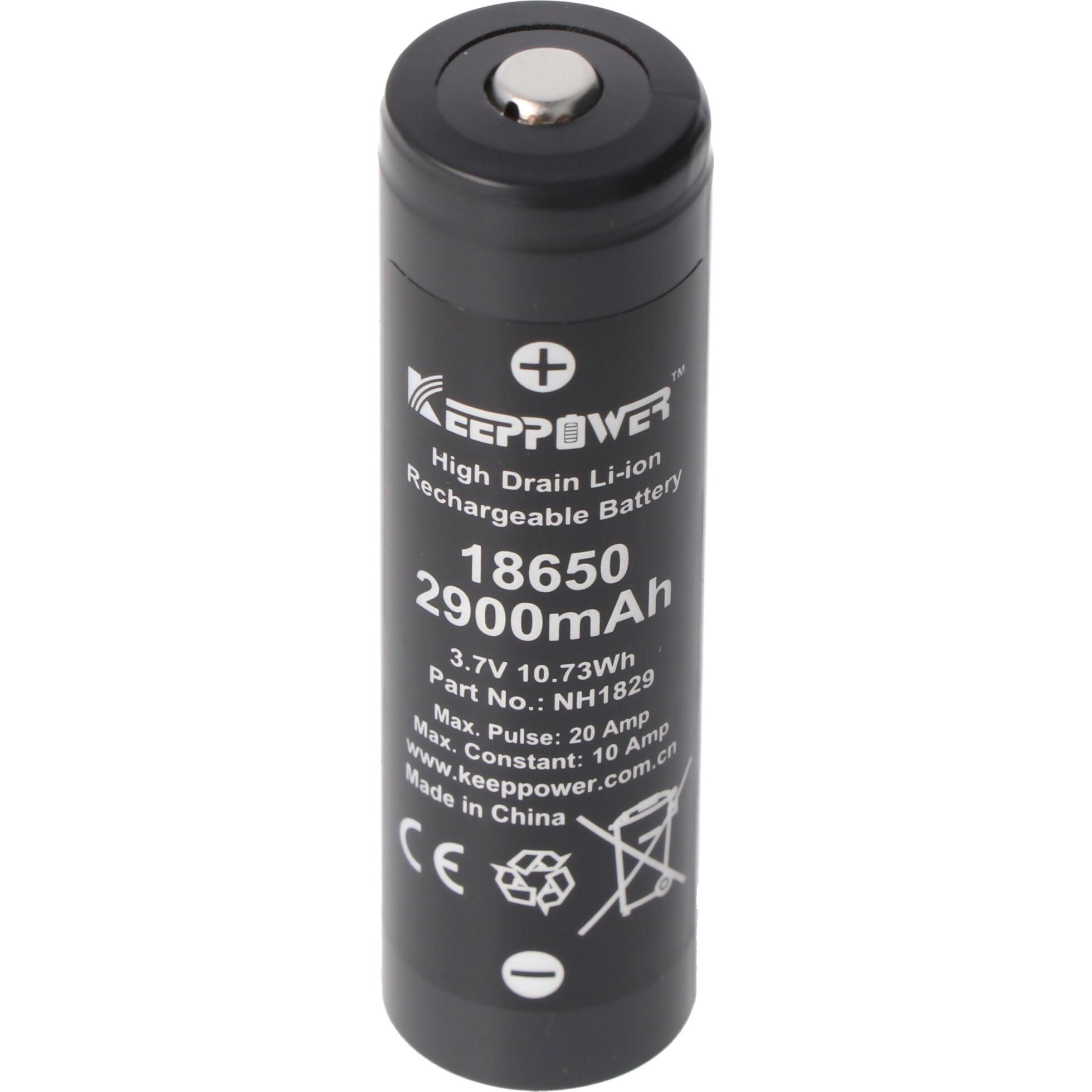 Thumbnail - Keeppower Akku IMR18650 10A Button Top (1 Stk., 18650, 2900 mAh), Batterien + Akkus