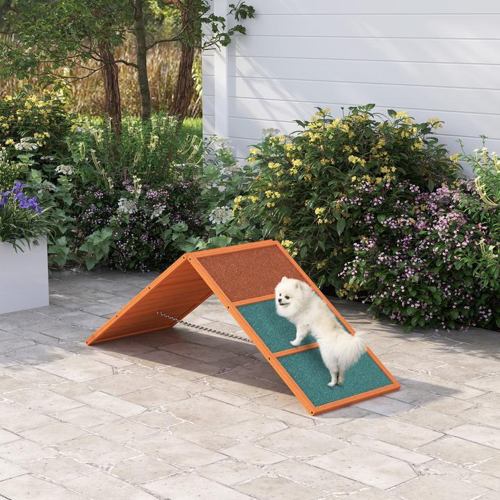 Immagine prodotto PawHut Hunde Agility Steg Tannenholz Orange (Destrezza)