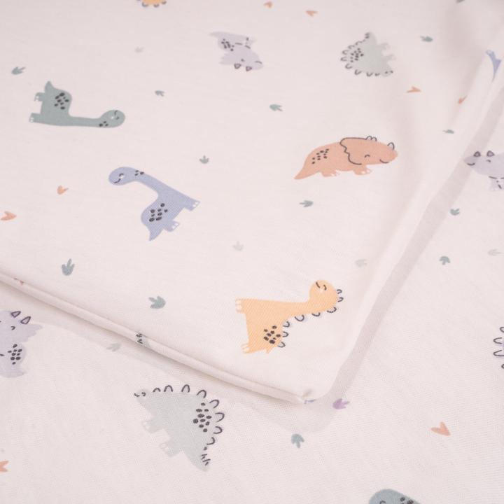Image du produit Julius Zöllner Parure de lit en jersey - 100/135+40/60 - Little Dinos (100 x 135 cm, 40 x 60 cm)