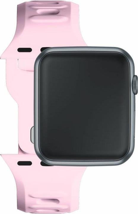 Actual product image 3MK Silicone Watch Strap różowy/powder pink dla Apple Watch 38/40/41mm (Silicone, Stainless steel)