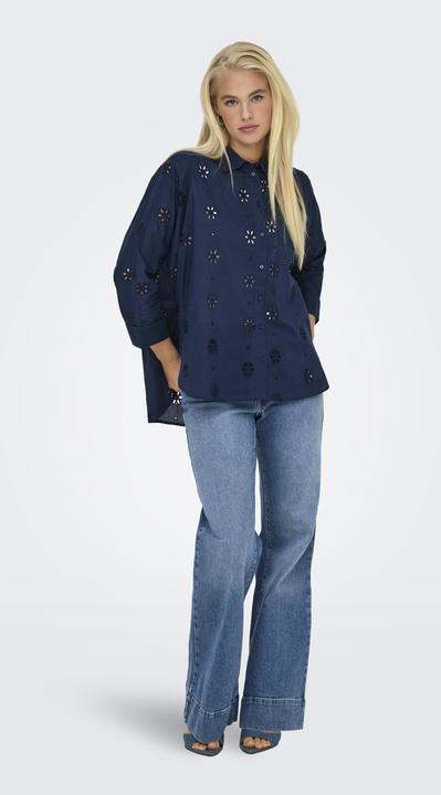 Produktbild Only Onlnew Lina Grace Ls Brod Angl Shirt Wvn (XL)