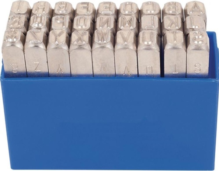 Actual product image Kukko Letter punch set 331 27-part capital letters A-Z character height 15 mm in plastic box