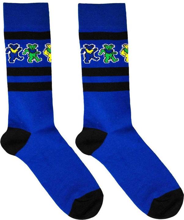 Actual product image Grateful Dead Unisex Adult Dancing Bear Strip Socks (39.5 - 45.5)