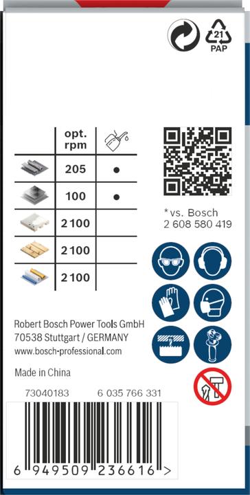 Nutritional values and ingredients Bosch Professional Zubehör PRO Multi material hole saw, 43 mm, with thread (43 millimetres)