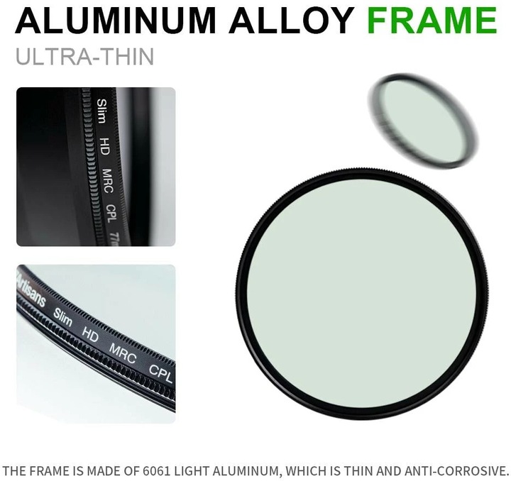 Produktbild 7artisans Polfilter CPL – 58 mm (58 mm, Polarisationsfilter, 58 mm)