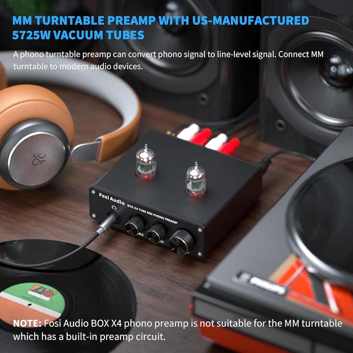 Actual product image Fosi Audio Box X4 Phono Vorverstärker