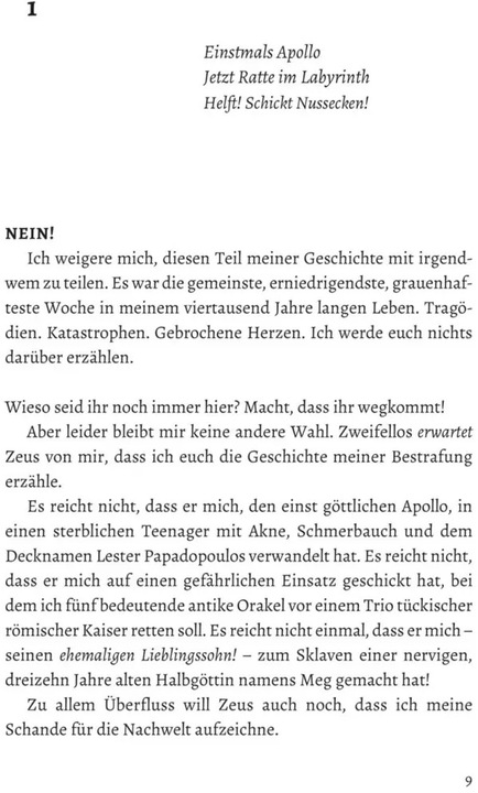 Actual product image The Adventures of Apollo 3: The Burning Labyrinth (Rick Riordan., German)