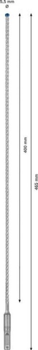 Actual product image Bosch Professional Zubehör Expert SDS plus-7X hammer drill, 5.5 x 400 x 465 mm (5.5 mm)