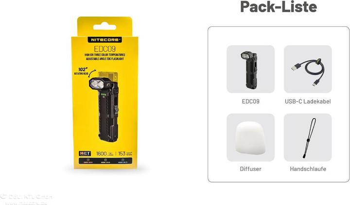 Produktbild Nitecore EDC09 (10.80 cm, 1600 lm)