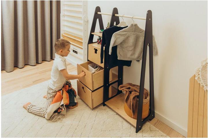 Actual product image Duck Woodworks Children's wardrobe drawers with dress form handles