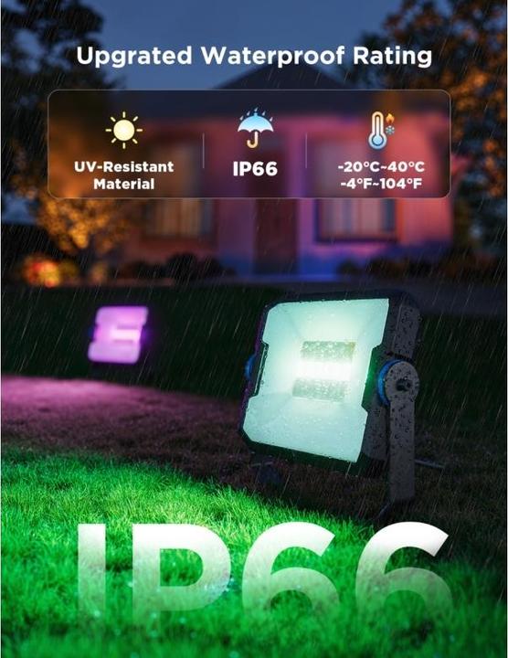 Productafbeelding Govee Outdoor Flood Lights 2 (1000 lm, IP66)