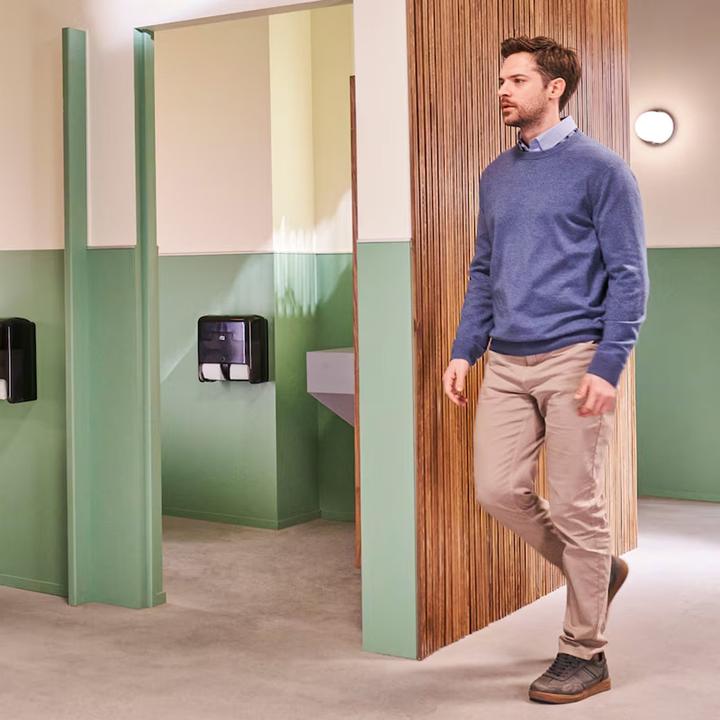 Produktbild Tork OptiServe Dispenser 4 ruller Toiletpapir uden hylse. Sort