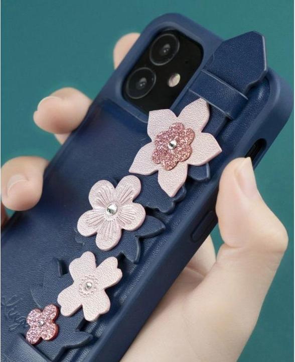 Image du produit Kingxbar La coque Sweet Series est décorée de cristaux Swarovski originaux pour l'iPhone 12 mini vert (Apple iPhone 12 mini)