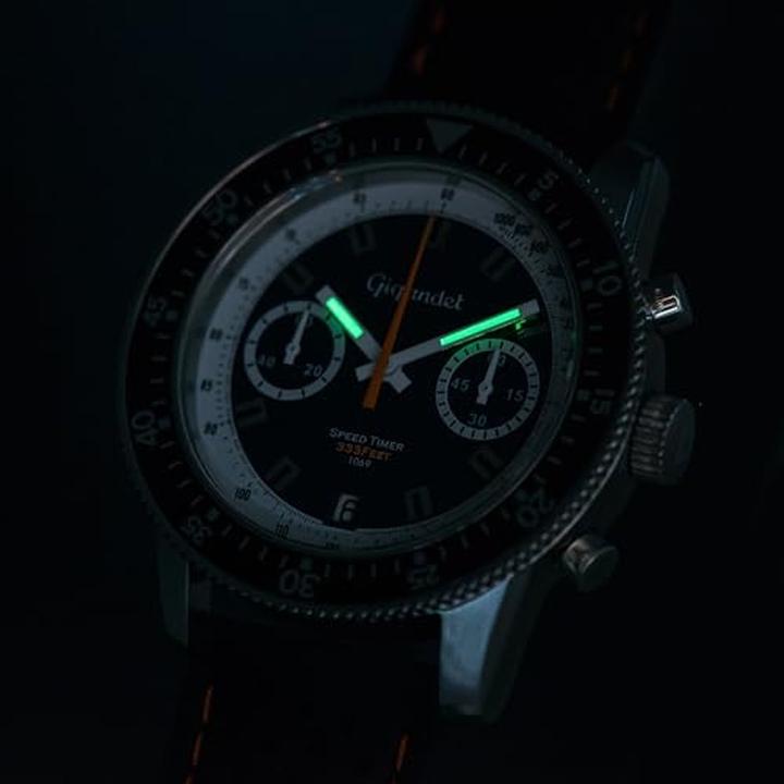 Image du produit Gigandet Chronographe sport vintage avec tachymètre et verre minéral résistant (Montre de sport, Montre analogique, Chronographe)