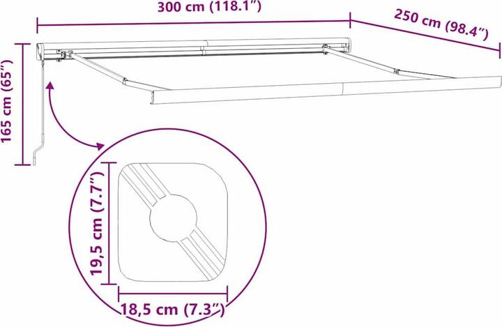 Immagine prodotto VidaXL Tenda da sole (2.50 m)