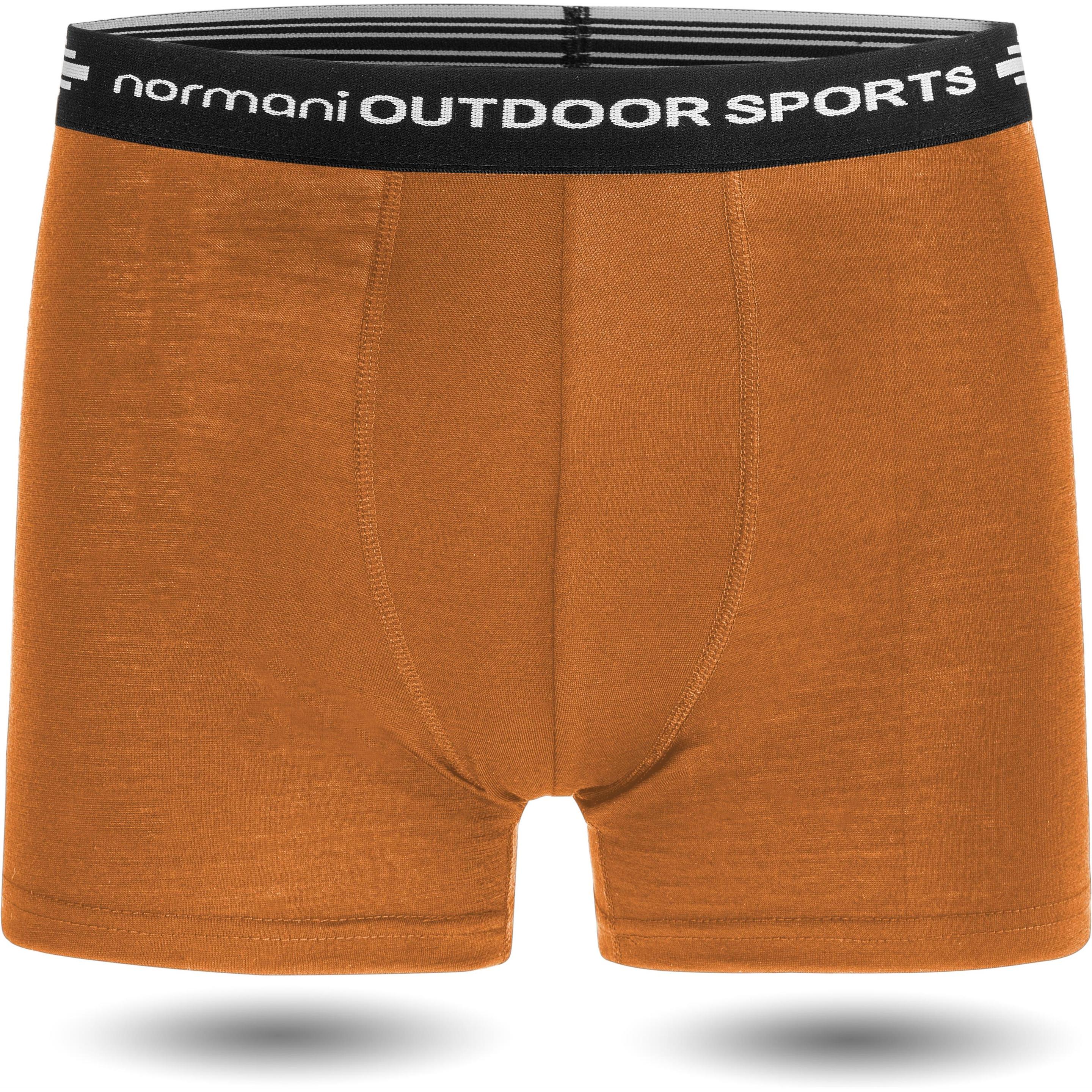 Normani, Herren, Unterhosen, Herren Merino Boxershorts Adelaide - 1579, Orange, (M)