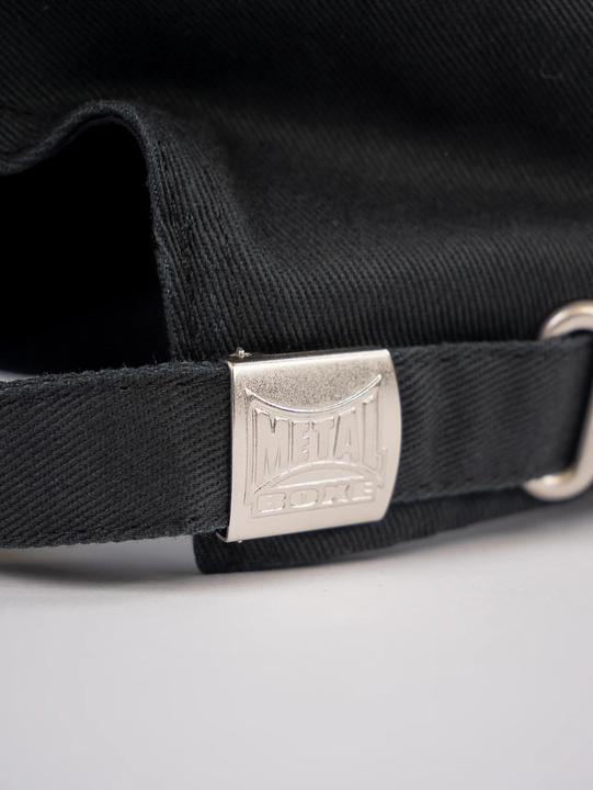 Actual product image Metal Boxe Baseball cap with embroidered logo