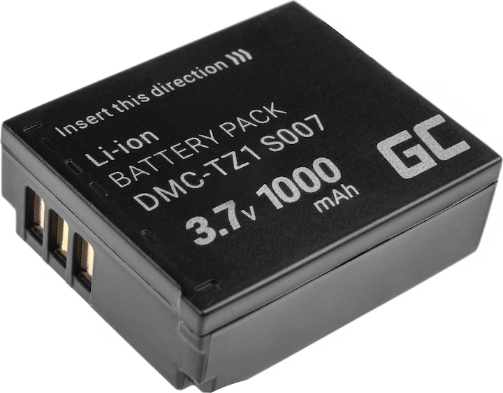 Produktbild GreenCell Camera Battery for Panasonic Lumix DMC-TZ1 DMC TZ2 - 3.7V - 1000mAh (Akku)