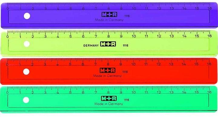 M+r TREND COLOUR - Flachlineale (16 cm, Kunststoff)