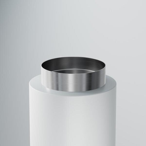 Steinberg Série 442 lavabo à poser, rond, acier inox, sans trou pour robinet, sans trop-plein, 400x400x110mm (400 mm, 400 mm)