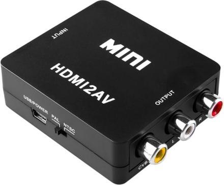Actual product image JTI HDMI to AV video converter adapter - Black