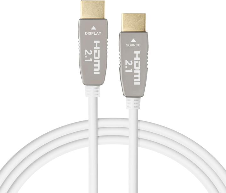 Image du produit Celexon Câble UHD Optical Fibre HDMI 2.1 8K Active 6m, blanc (6 m, HDMI)