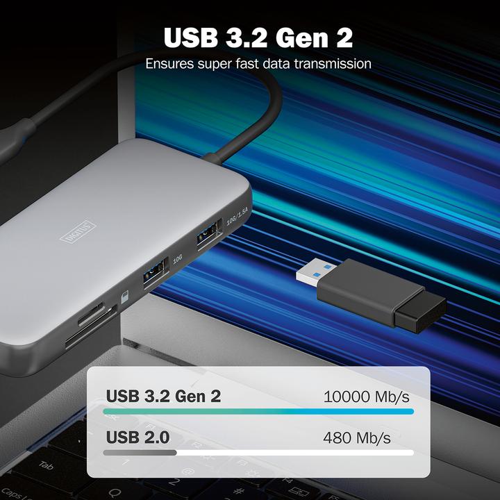 Image du produit Digitus Station d'accueil USB-C, 7 ports (USB-C, 7 ports)